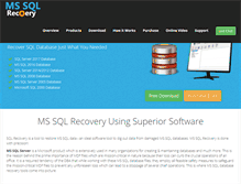 Tablet Screenshot of mssqlrecovery.org